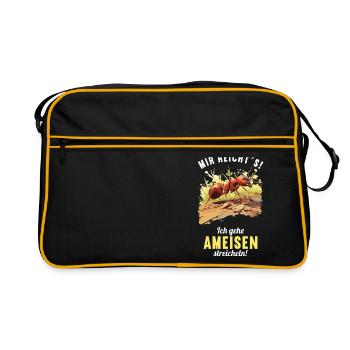 Ant ants ant - Retro Bag - black/gold - Front
