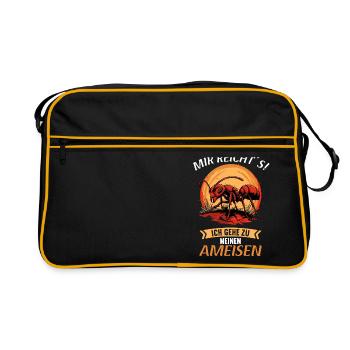 Ant ants ant - Retro Bag - black/gold - Front