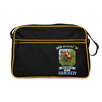 Ant ants ant - Retro Bag - black/gold - Front