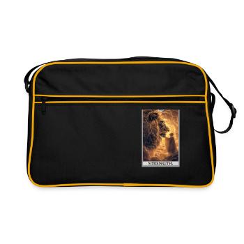 Tarotkarten Tarotkarte Strength Kraft - Retro Tasche - Schwarz/Gold - Vorne