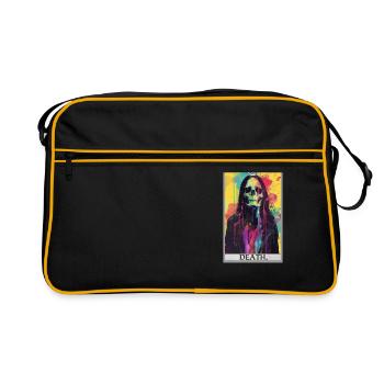 Tarotkarten Tarotkarte Death Tod - Retro Tasche - Schwarz/Gold - Vorne