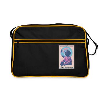 Tarot Card Tarot Card The World - Retro Bag - black/gold - Front