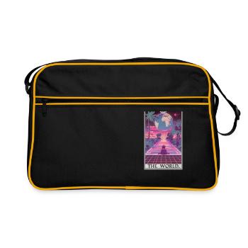 Tarot Card Tarot Card The World - Retro Bag - black/gold - Front