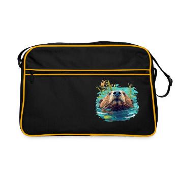 Beaver Biber - Sac Retro - noir/or - Devant