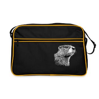 Beaver Biber - Sac Retro - noir/or - Devant