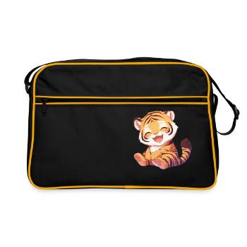 Bengal Tiger King Tiger - Retro Bag - black/gold - Front