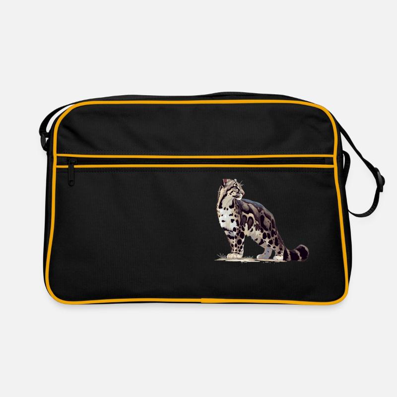 Clouded Leopard Nebelparder Retro Tasche
