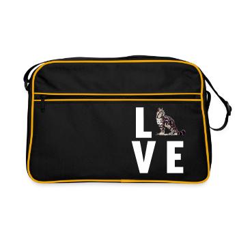 Nebelparder nébelpard néopard nébuleux - Sac Retro - noir/or - Devant