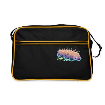 Sea Cucumber Seegurken Seegurke - Retro Tasche - Schwarz/Gold - Vorne
