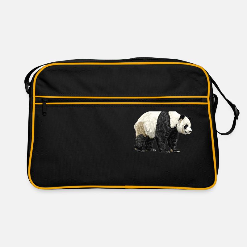 Panda géant Pandas Große Pandas Großer Panda Sac Retro