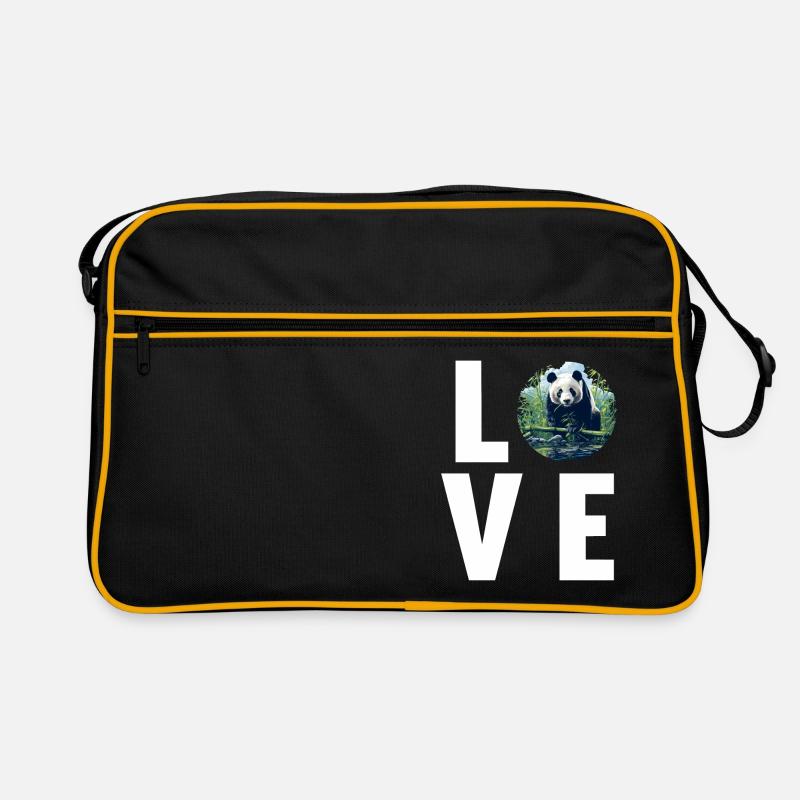 Panda géant Pandas Große Pandas Großer Panda Sac Retro