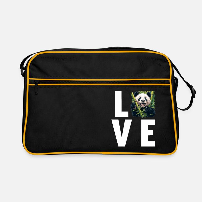 Panda géant Pandas Große Pandas Großer Panda Sac Retro