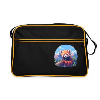 Panda roux Petits pandas Petit panda roux - Sac Retro - noir/or - Devant
