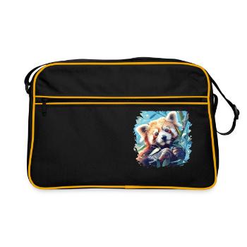 Panda roux Petits pandas Petit panda roux - Sac Retro - noir/or - Devant