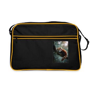 Panda roux Petits pandas Petit panda roux - Sac Retro - noir/or - Devant