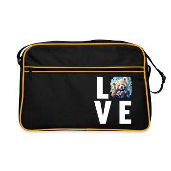 Panda roux Petits pandas Petit panda roux - Sac Retro - noir/or - Devant