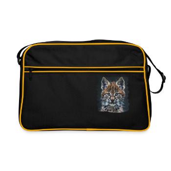 Lynx Luchse Luchs - Sac Retro - noir/or - Devant