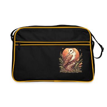 Barn Owl Schleiereulen Schleiereule - Retro Bag - black/gold - Front