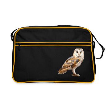Barn Owl Schleiereulen Schleiereule - Retro Bag - black/gold - Front