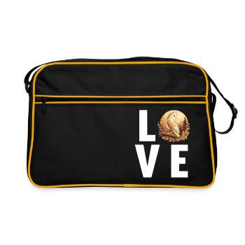 Barn Owl Schleiereulen Schleiereule - Retro Bag - black/gold - Front