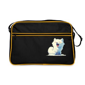 Arctic Fox Polarfüchse Polarfuchs - Retro Tasche - Schwarz/Gold - Vorne