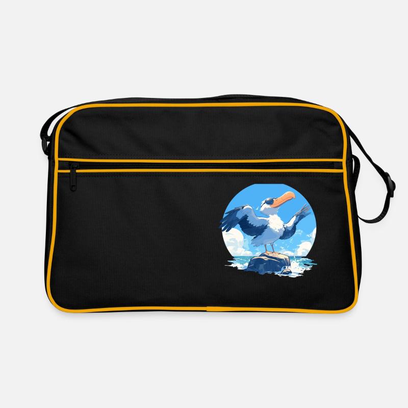 Albatrosse Albatross - Retro Tasche - Schwarz/Gold