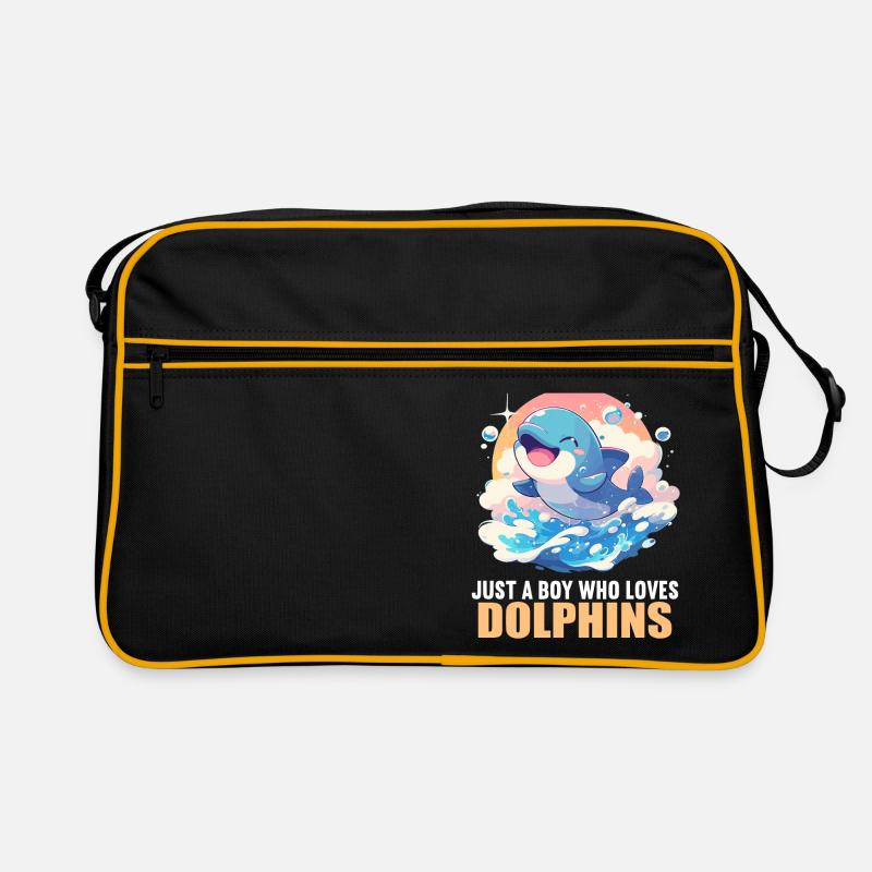 Dolphin Delfine Delfin Retro Tasche