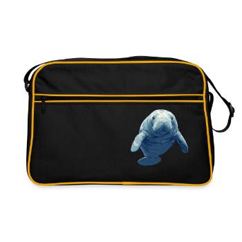 Seekuh Manatees Manatee - Retro Bag - black/gold - Front