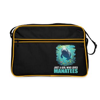 Seekuh Manatees Manatee - Retro Bag - black/gold - Front