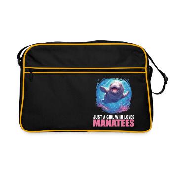 Seekuh Manatees Manatee - Retro Bag - black/gold - Front