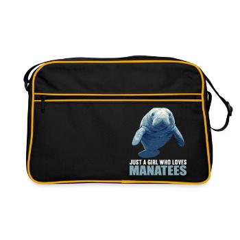 Seekuh Manatees Manatee - Retro Bag - black/gold - Front