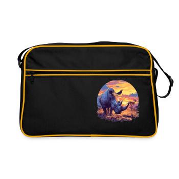 Rhino Rhinos Rhino - Retro Bag - black/gold - Front