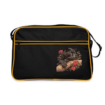 Panthers Panther - Retro Tasche - Schwarz/Gold - Vorne