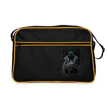 Panthers Panther - Retro Tasche - Schwarz/Gold - Vorne