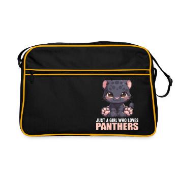 Panthers Panther - Retro Tasche - Schwarz/Gold - Vorne