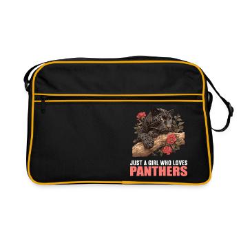Panthers Panther - Retro Tasche - Schwarz/Gold - Vorne