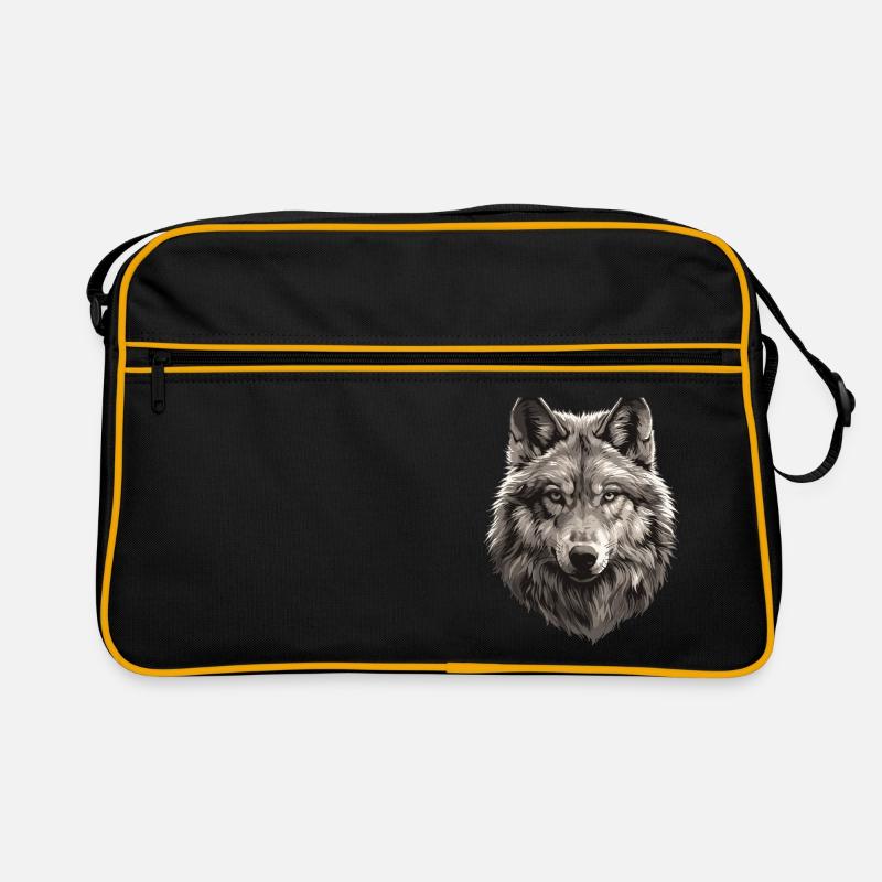 Wölfe Wolf Retro Tasche