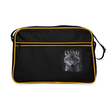 Wolves Wolf - Retro Bag - black/gold - Front