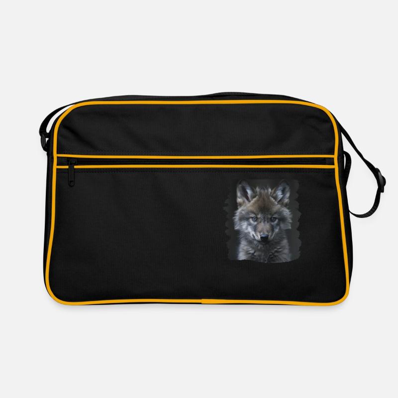 Wölfe Wolf Retro Tasche
