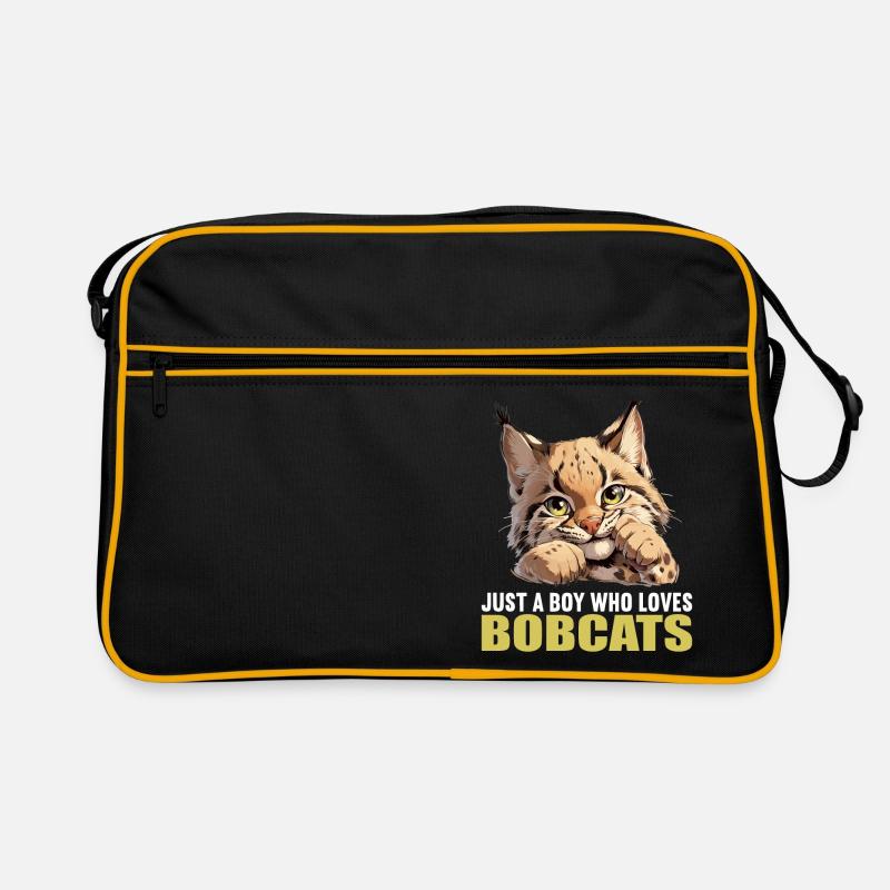 Bobcats Rotluchse Rotluchs Luchs - Retro Tasche - Schwarz/Gold