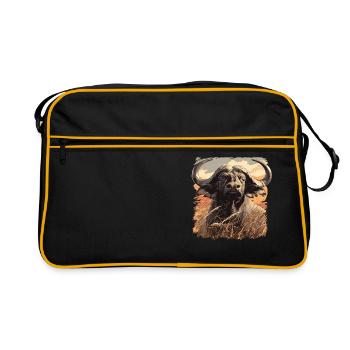 Buffalos Buffalo Büffel - Retro Tasche - Schwarz/Gold - Vorne