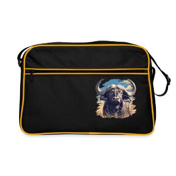 Buffalos Buffalo Büffel - Retro Tasche - Schwarz/Gold - Vorne