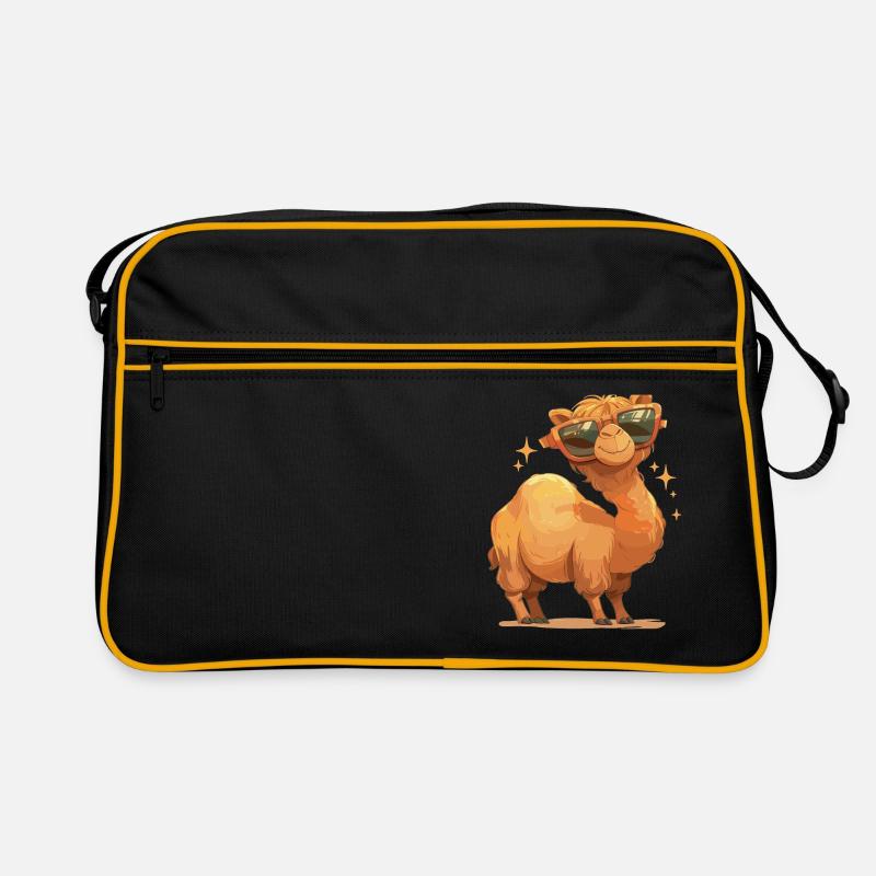 Camel Kamele Kamel - Retro Tasche - Schwarz/Gold