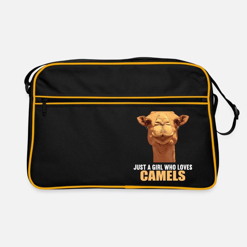 Camel Kamele Kamel - Retro Tasche - Schwarz/Gold