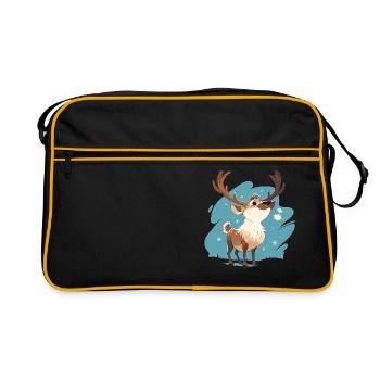 Caribou Karibus Karibu - Retro Tasche - Schwarz/Gold - Vorne