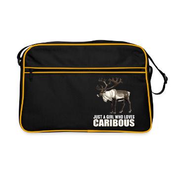 Caribou Karibus Karibu - Retro Tasche - Schwarz/Gold - Vorne