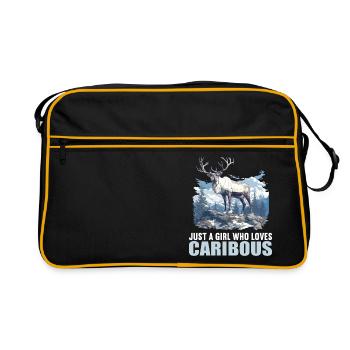 Caribou Karibus Karibu - Retro Tasche - Schwarz/Gold - Vorne