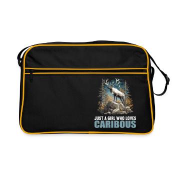 Caribou Karibus Karibu - Retro Tasche - Schwarz/Gold - Vorne