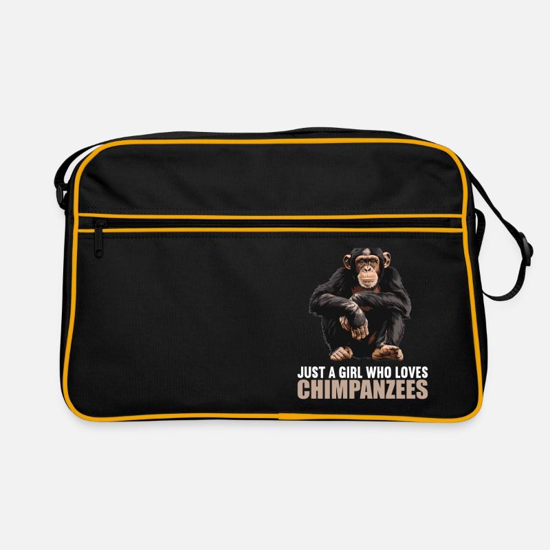 Chimpanzee Schimpansen Schimpanse Retro Tasche