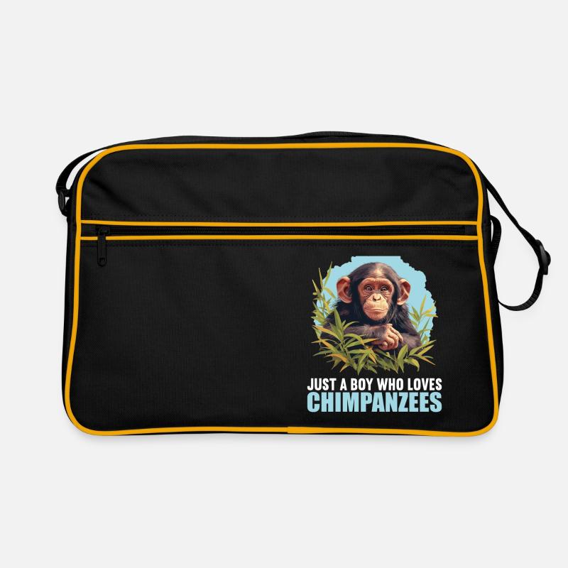 Chimpanzee Schimpansen Schimpanse Retro Tasche